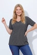 T-Shirt, Hirschgeweih, A-Linie, V-Ausschnitt, Halbarm