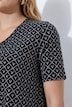 T-Shirt, Hirschgeweih, A-Linie, V-Ausschnitt, Halbarm