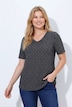 T-Shirt, Hirschgeweih, A-Linie, V-Ausschnitt, Halbarm