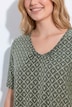 T-Shirt, Hirschgeweih, A-Linie, V-Ausschnitt, Halbarm