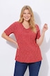 T-Shirt, Hirschgeweih, A-Linie, V-Ausschnitt, Halbarm