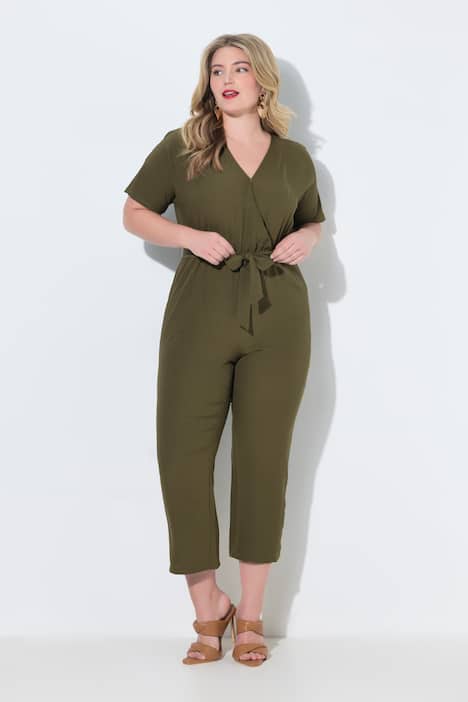Jumpsuit, eendelig, stof met structuur, elastische taille