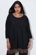 Pullover, Chiffonsaum, U-Boot-Ausschnitt, 3/4-Arm