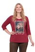 Shirt, Stickerei, Classic, Carré-Ausschnitt, 3/4-Arm