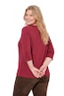 Shirt, Stickerei, Classic, Carré-Ausschnitt, 3/4-Arm