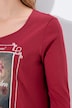 Shirt, Stickerei, Classic, Carré-Ausschnitt, 3/4-Arm