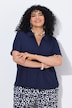 Polo Collar Short Sleeve T-Shirt Blouse
