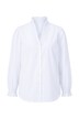 Bluse, Rüsche, Smok-Details, V-Ausschnitt, Langarm