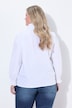 Bluse, Rüsche, Smok-Details, V-Ausschnitt, Langarm