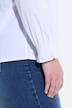 Bluse, Rüsche, Smok-Details, V-Ausschnitt, Langarm
