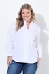 Bluse, Rüsche, Smok-Details, V-Ausschnitt, Langarm