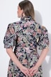 Vintage Botanical Print Button-Down Dress