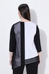 Slinky-Shirt, Zipfelsaum, A-Linie, V-Ausschnitt, 3/4-Arm