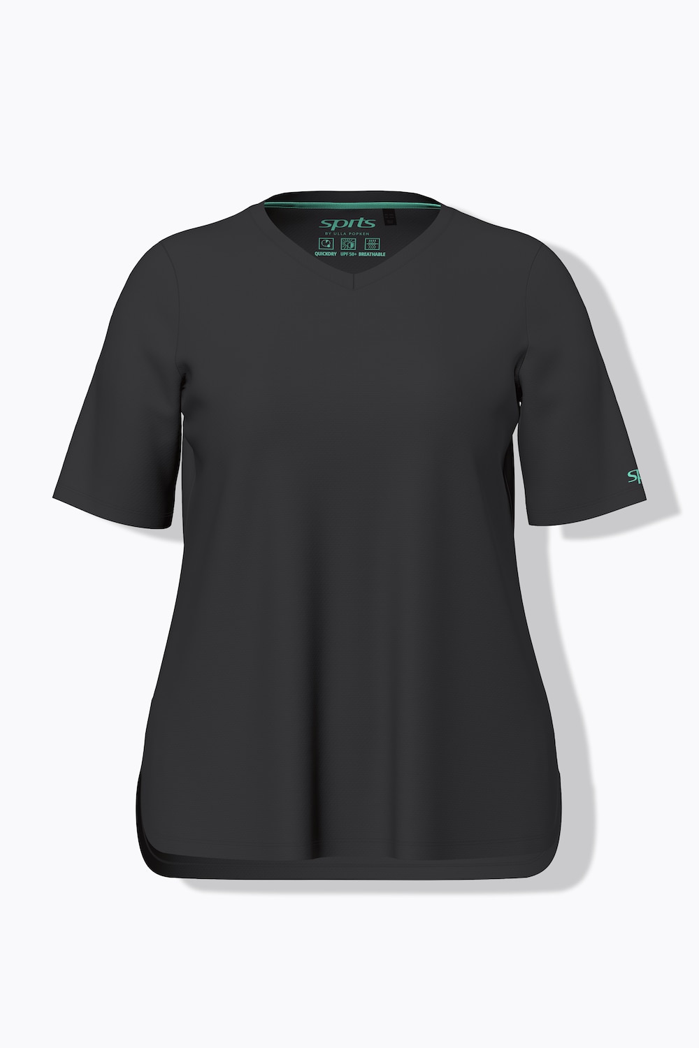 Functioneel shirt, V-hals, korte mouw, gerecycled