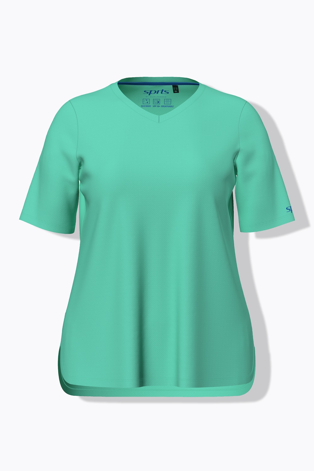 Functioneel shirt, V-hals, korte mouw, gerecycled
