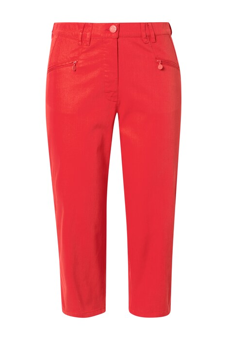 7/8 džíny Mony, elastický pas, kapsy na zip