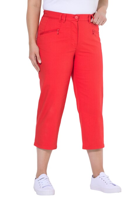 7/8 džíny Mony, elastický pas, kapsy na zip