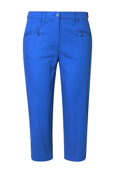 7/8 džíny Mony, elastický pas, kapsy na zip