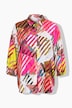 Capeblouse, lyocell, A-lijn, overhemdkraag, 3/4 mouw