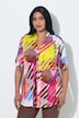 Slinky shirt, strepen, A-lijn, kelkkraag, korte mouw