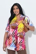 Slinky shirt, strepen, A-lijn, kelkkraag, korte mouw