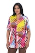 Slinky-Shirt, Streifen, A-Linie, Kelchkragen, Halbarm