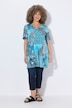 T-Shirt, Patchmuster, A-Linie, Tunika-Ausschnitt, Halbarm