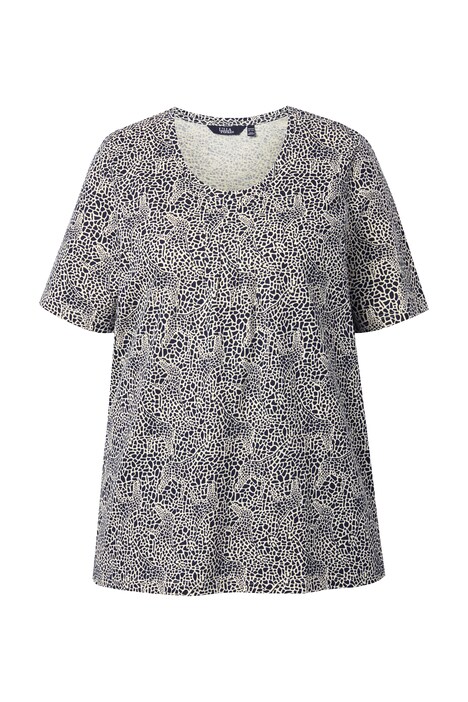 Tričko, žirafa, áčkový střih, V výstřih, polo rukávy