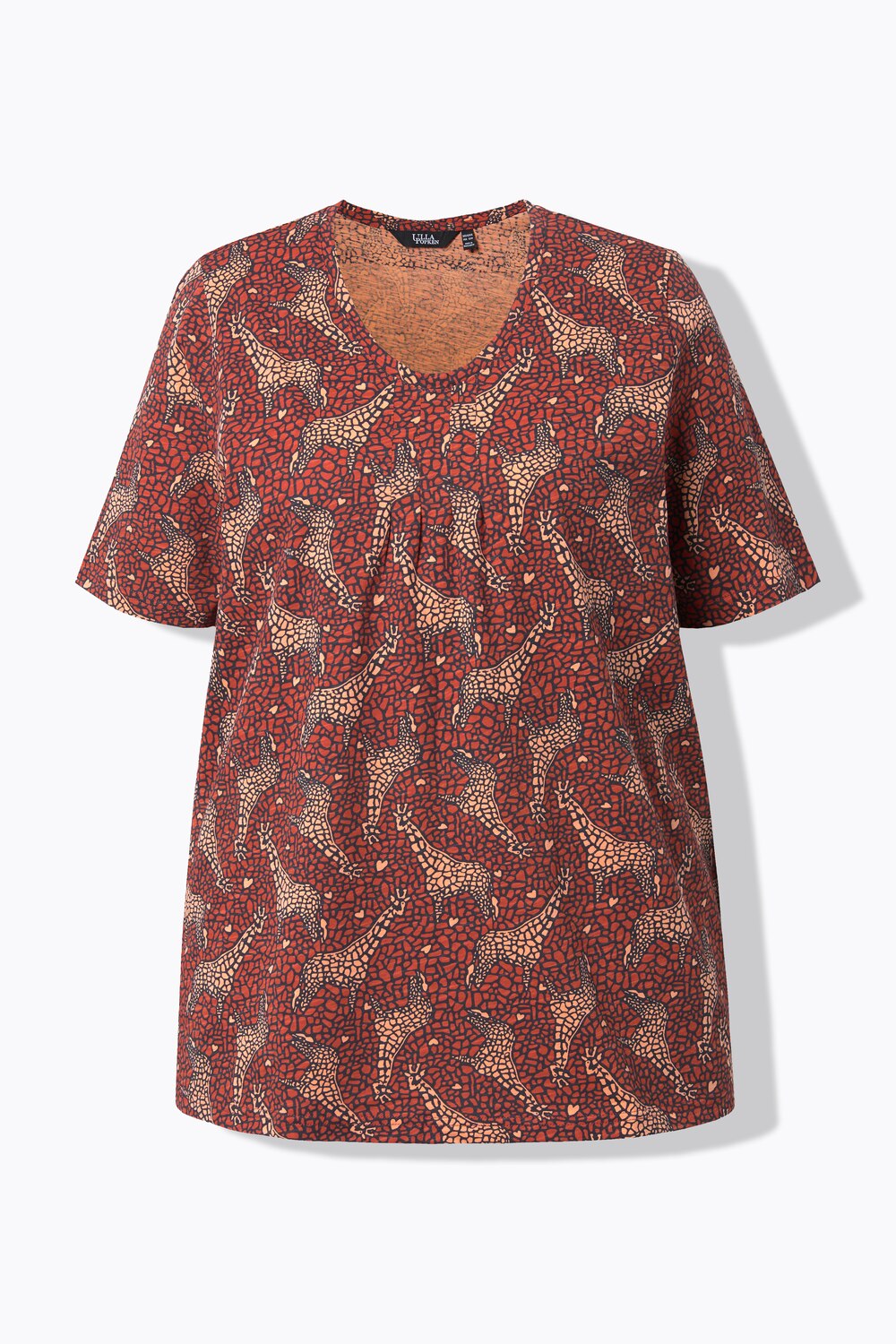 Stora storlekar T-shirt, Dam, orange, storlek: 42/44, Bomull, Ulla Popken