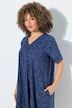 Kleid, Animalmuster, A-Linie, V-Ausschnitt, Halbarm