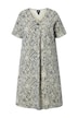 Šaty, zebří vzor, áčkový střih, V výstřih, polo rukávy