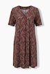 Kleid, Animalmuster, A-Linie, V-Ausschnitt, Halbarm