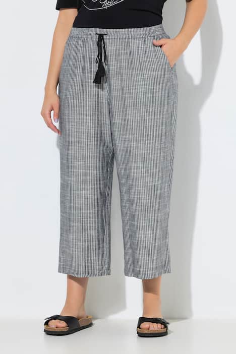 Culottebyxa Rose, ränder, linnemix, vida ben