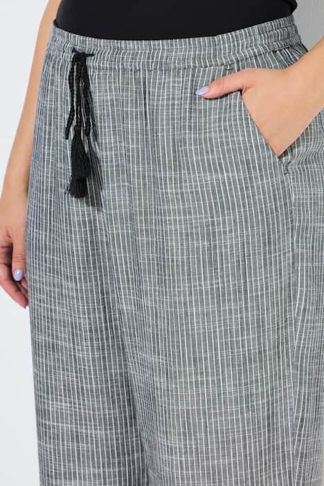 Culottebyxa Rose, ränder, linnemix, vida ben