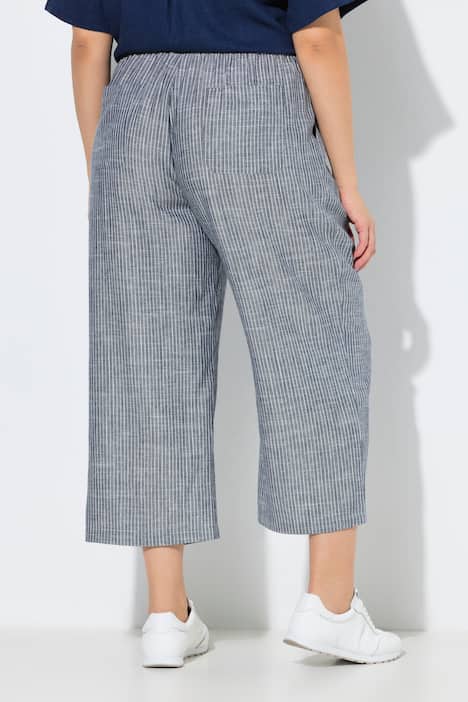 Culottebyxa Rose, ränder, linnemix, vida ben