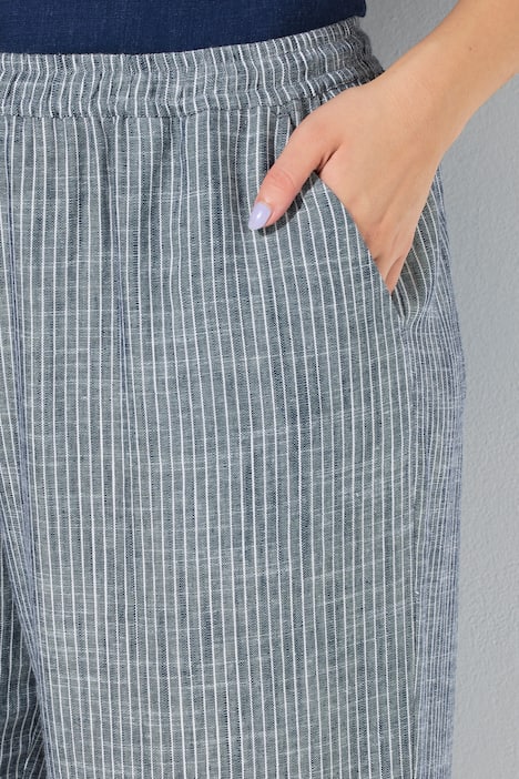 Culottebyxa Rose, ränder, linnemix, vida ben