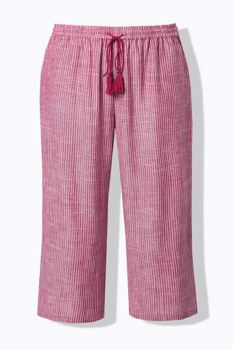 Culottebyxa Rose, ränder, linnemix, vida ben