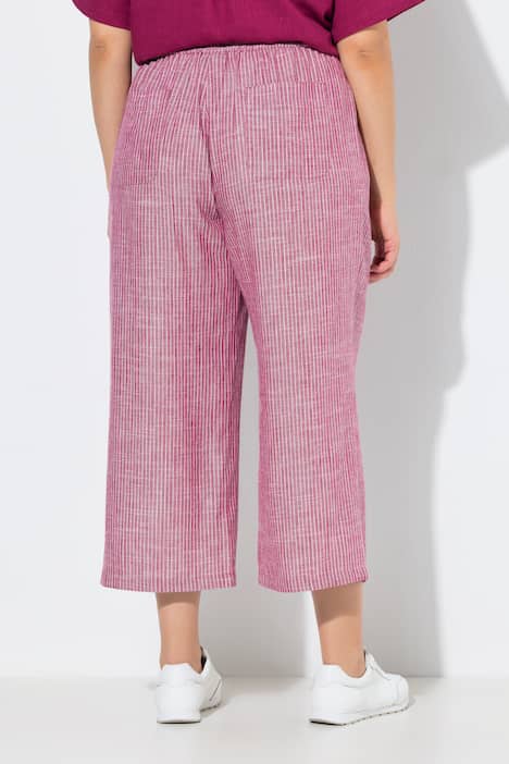 Culottebyxa Rose, ränder, linnemix, vida ben