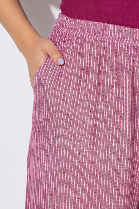 Culottebyxa Rose, ränder, linnemix, vida ben