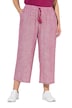 Kalhoty culotte Rose, pruhy, směs lněné látky, široké nohavice