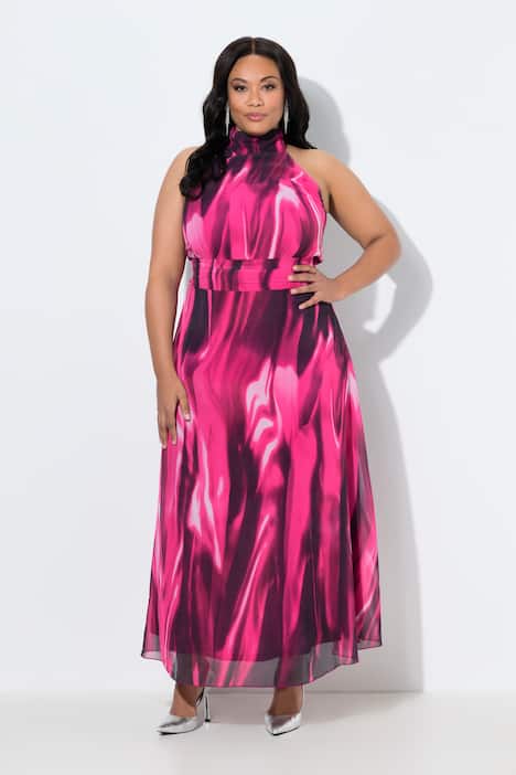 Maxi-jurk met halternek