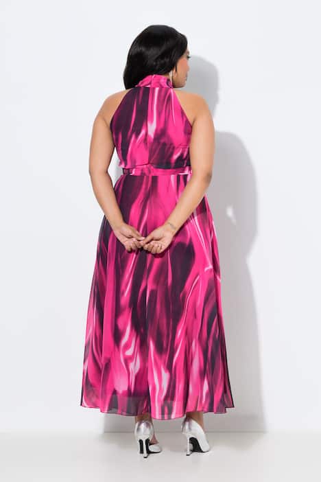 Maxi-jurk met halternek