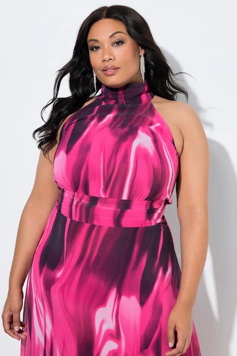 Maxi-jurk met halternek