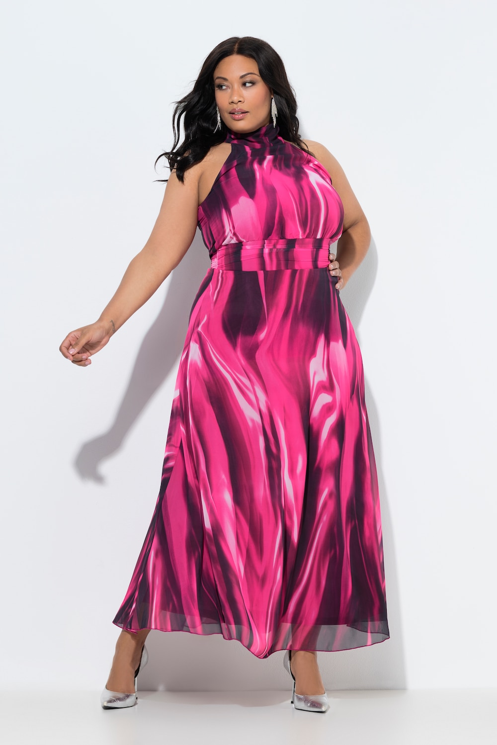 Maxi-jurk met halternek