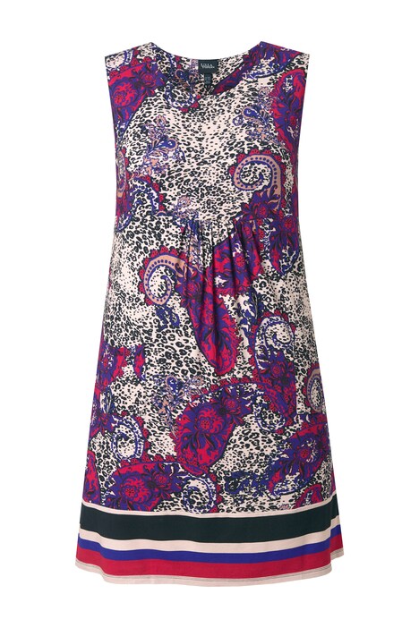 Žerzejové šaty, áčkový střih, kulatý výstřih, bez rukávů, kapsy