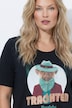 T-Shirt, Mops, Classic, Rundhals, Halbarm, Saumband