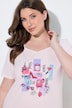 Bigshirt, Fashion-Motive, Herzausschnitt, Halbarm