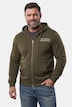 Men+ Sweatjacke, Kapuze, Print, Kängurutasche, bis 8 XL