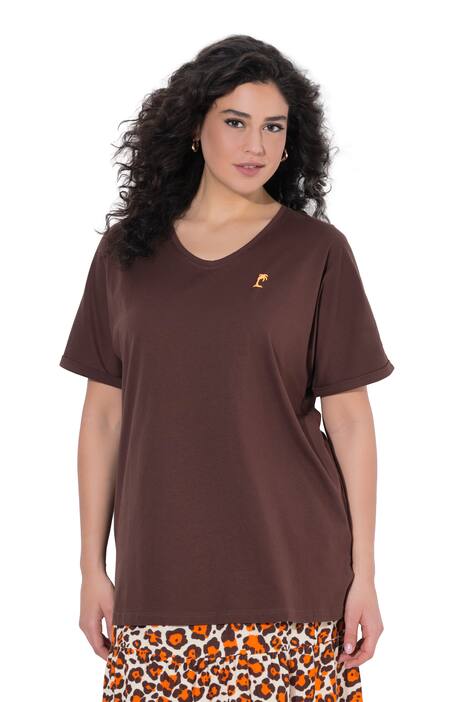 Tričko, potisk na zádech, volný střih, kulatý výstřih, polodlouhý rukáv