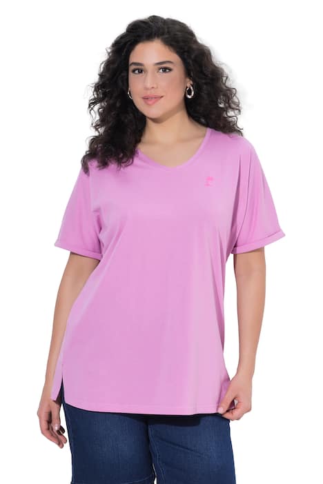 Tričko, potisk na zádech, volný střih, kulatý výstřih, polodlouhý rukáv